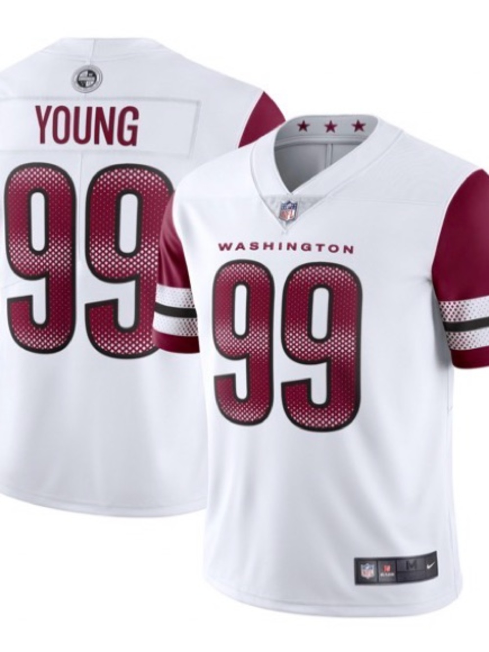NWT Chase Young 99 Washington Commanders Mens XL Nike Vapor Limited Jersey White